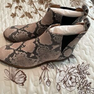 Lucky Brand Snakeskin Pattern Ankle Booties